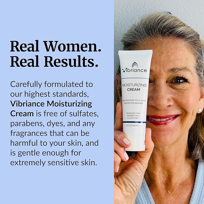Vibriance Moisturizing Cream | Anti Aging Moisturizer for Face with Squalane, Niacinamide | Moisturizer for Aging Skin | Day/Night Face Cream for Older Women 60 Plus