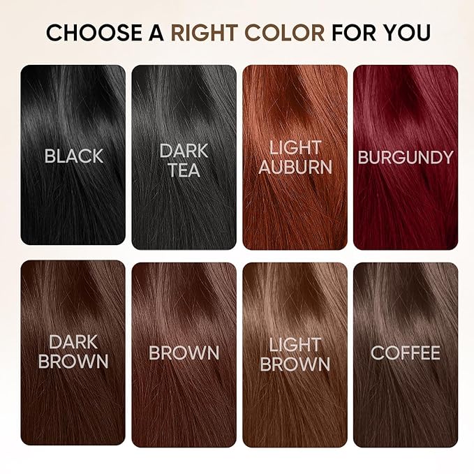 Light Brown Hair Dye Shampoo for Women Men, Gray Hair Coverage Seimi Permanent Instant 3 in 1 Hair Color Shampoo Champu Para Canas Muier