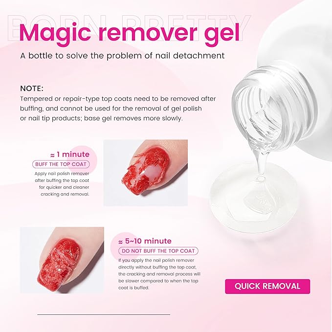 Gel Nail Polish Remover,Professional(12-pack), 15ml/0.5 fl oz, Liquid Formula, Paraben-free, For Natural and Long-lasting Gel Polish Removal for Nail.