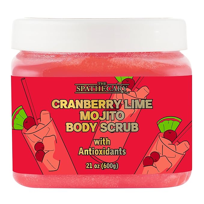 Cranberry Lime Mojito Body Scrub, 21 oz, Skin Smoothing Rejuvenating