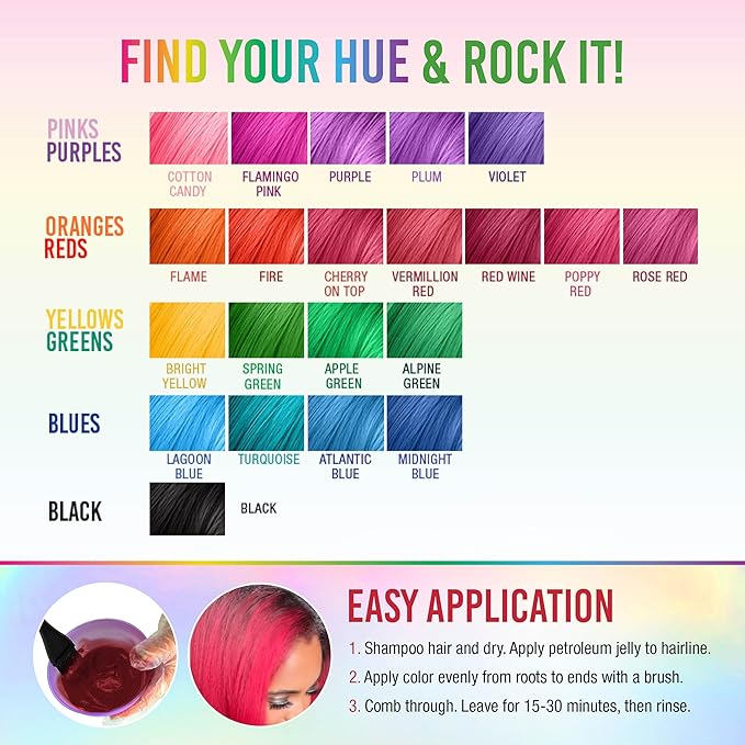 Punky Cherry on Top Semi Permanent Hair Color - Vegan, & Cruelty-Free Conditioning Hair Dye, Lasts Up to 35 Washes, 3.5 fl oz