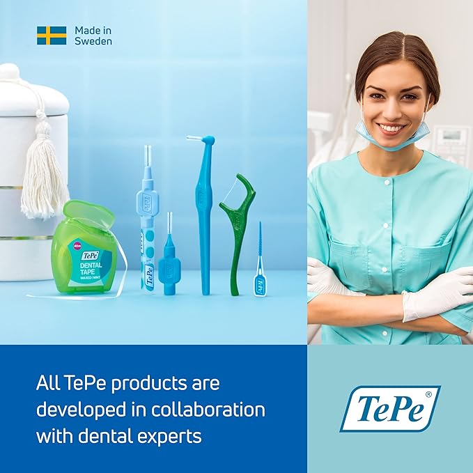 TePe Pack of 8 Interdental Brush Original, Soft Dental Brush for Teeth Cleaning, Mixed Pack