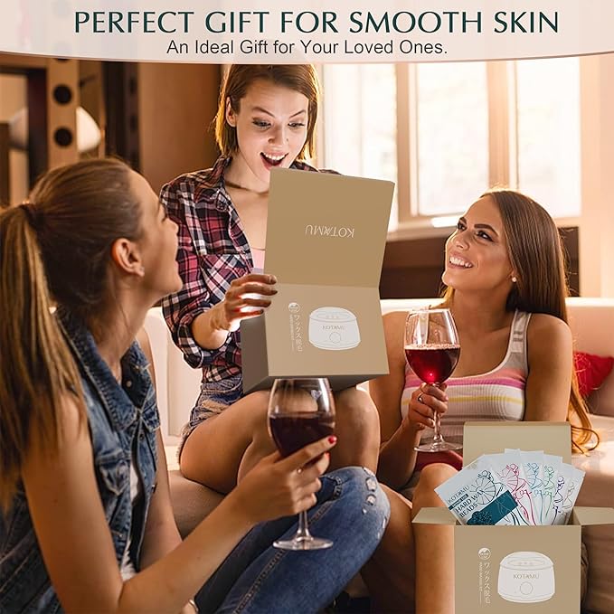 KOTAMU Hard Wax Beads for Hair Removal, 1lb Jasmine Wax Beads for Sensitive Skin Armpit Abdomen Face Leg Full Body Waxing Beans for Women Men at Home Wax Refill (Coarse & Stubborn Hair Formula)