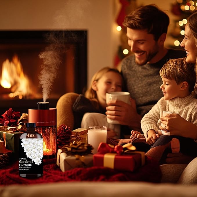 Gardenia Essential Oil, Gardenia Oil 4 Fl Oz 120ML for Diffuser Humidifier Yoga Cleaning DIY Candle Soap Making Perfume Gift for Women Essential Oils