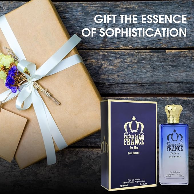 Parfum de Rois Sensual Woody Fragrance for Men | Long Lasting Cologne Aromatic Scent, Eau de Parfum Natural Spray - Great Holiday Gift, 3.4 Fl Oz/100 Ml