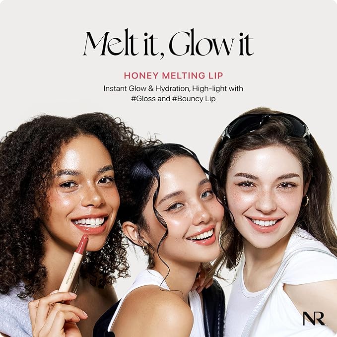 Nature Republic HONEY MELTING LIP (03 BERRY) SOFT LIP STICK, Hydrating Gloss, Moisturizing balms, Sheer tint, Shine & Glowy Finish, korean make up, Stocking Stuffers