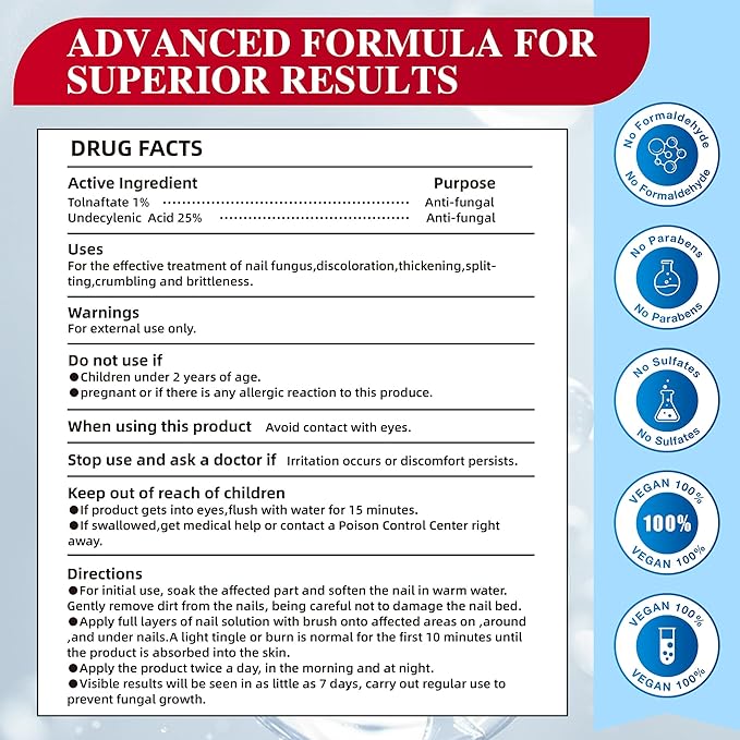 Toenail Fungus Treatment Extra Strength - Effective Antifungal Nail Repair Solution with Tea Tree Oil for Toenail & Nail Fungus, Fast Acting Treatment for Damaged Nails & Ingrown Toenail - 30ml/1fl oz