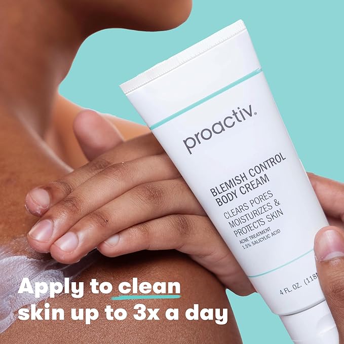 Proactiv Blemish Control Body Cream - Exfoliating Salicylic Acid Clears Breakouts. Formulated for Acne-prone Skin, 4 fl oz