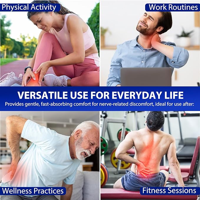 FANSHI Neuropathy Cream Extra Strength, Nerve Comfort Cream with Natural Oils - Fast Absorbing, Non-Greasy Moisturizing Cream for Physical Activity & Wellness- Feet, Hands, Legs - 4.23 oz