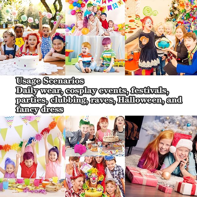 White Hair Color Wax, Temporary Hair Color Wax, Temporary Hair Dye for Dark Hair, Washable, Kids, Halloween, Cosplay, Party, Girls