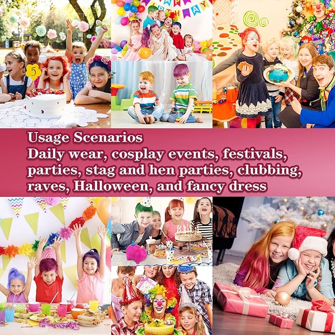 Pink Hair Color Wax, Temporary Hair Color Wax, Temporary Hair Dye for Dark Hair, Washable, Kids, Halloween, Cosplay, Party, Girls