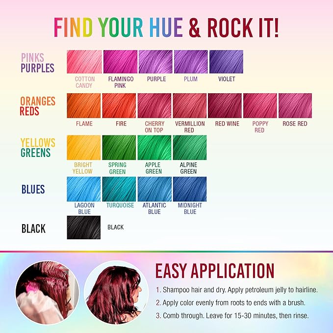 Punky Red Wine Semi Permanent Hair Color - Vegan & Cruelty-Free Conditioning Hair Dye, Lasts Up to 35 Washes, 3.5 fl oz