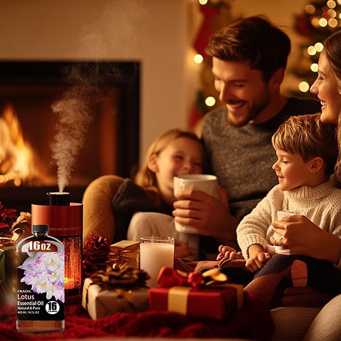 Lotus Essential Oil, Lotus Oil 16 Fl Oz 480 ML for Diffuser Humidifier Yoga Cleaning DIY Candle Soap Making Perfume Gift for Women Essential Oils