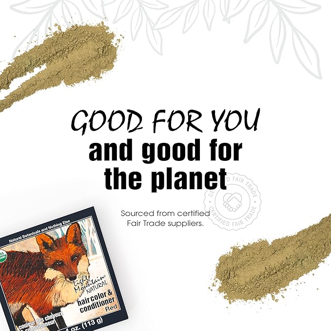 Light Mountain Henna Hair Color & Conditioner - Red Hair Dye for Men/Women, Organic Henna Leaf Powder and Botanicals, Chemical-Free, Semi-Permanent Hair Color, 4 Oz (Pack of 3)