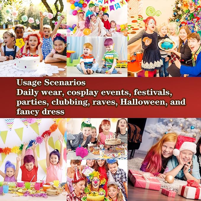 Red Hair Color Wax, Temporary Hair Color Wax, Temporary Hair Dye for Dark Hair, Washable, Kids, Halloween, Cosplay, Party, Girls