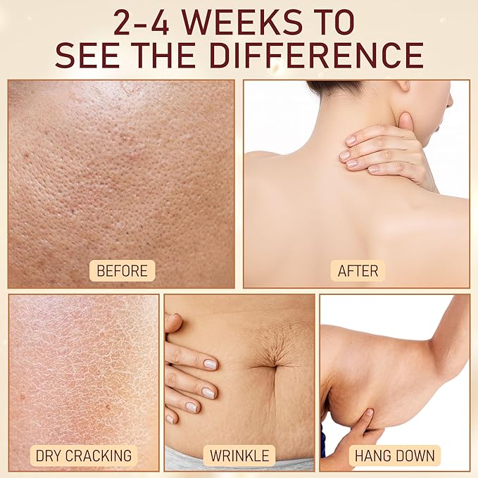 Body Firming Oil – Nourishing & Hydrating Dry Oil with Vitamin E & Natural Oils, Fast-Absorbing Serum for Crepe Skin, Helps Improve Elasticity & Smooth Skin Appearance, Full Body Care, 120ML