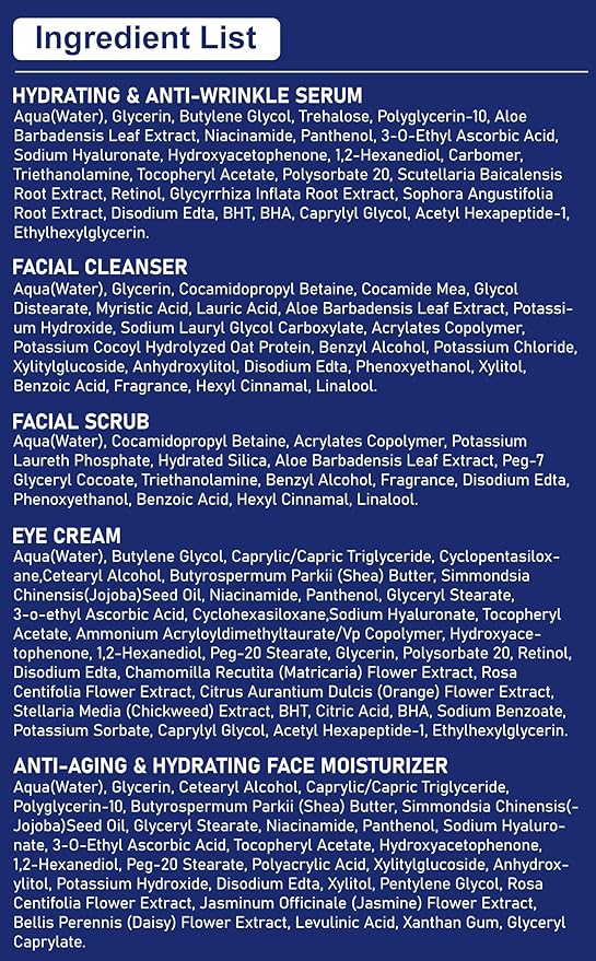 Skin Care for Men,Hydrate,Firm,Anti-Aging & Wrinkle Mens Facial Face Skin Care Routine Kit Set,Christmas Gifts Stocking Stuffers Secret Santa Gift for Men Him Dad Boyfriend Husband Birthday Valentines