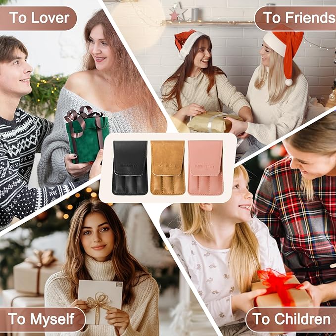 Premium Stainless Steel Nail Clippers Set - Travel Grooming Kit, 6pc Manicure/Pedicure Tools with PU Case - Unisex Gift for Men and Women(D-Khaki)