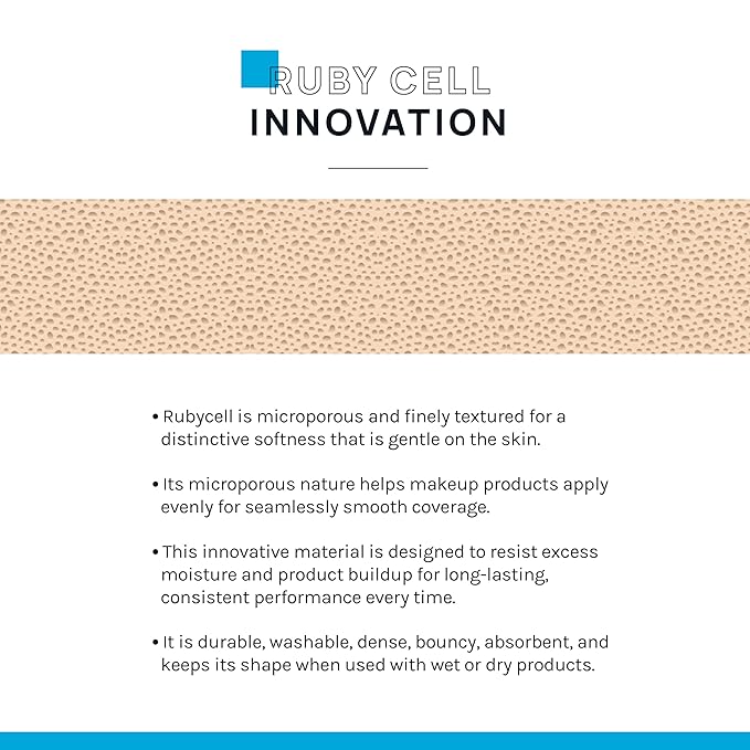 AOA Studio Silky Silicone Makeup Sponge Set, Reusable Cosmetic Applicators Extra Soft Rubycell Makeup Sponges (Peach)