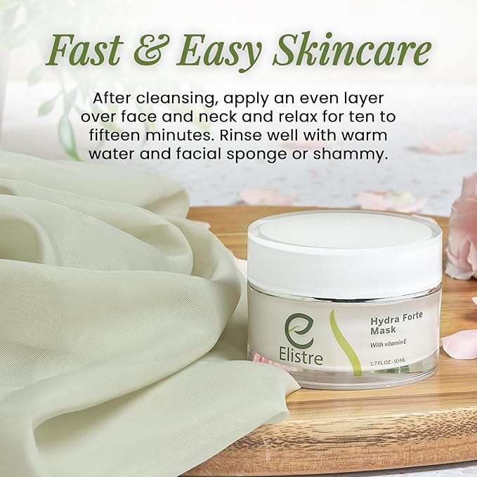 Elistre Hydra Forte Hydrating Face Mask with Ferulic acid, Vitamin E & C, For All Skin types