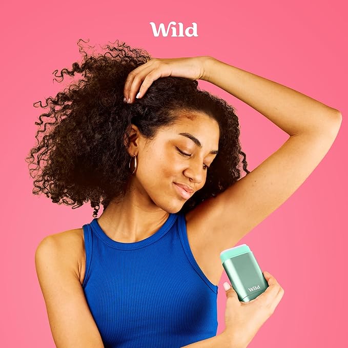 Wild - Aqua Case with Refill Variety Pack - Refillable Deodorant - Aluminum Free - Includes Fresh Cotton & Sea Salt, Cherry Blossom and Coconut & Vanilla Scents - Vegan