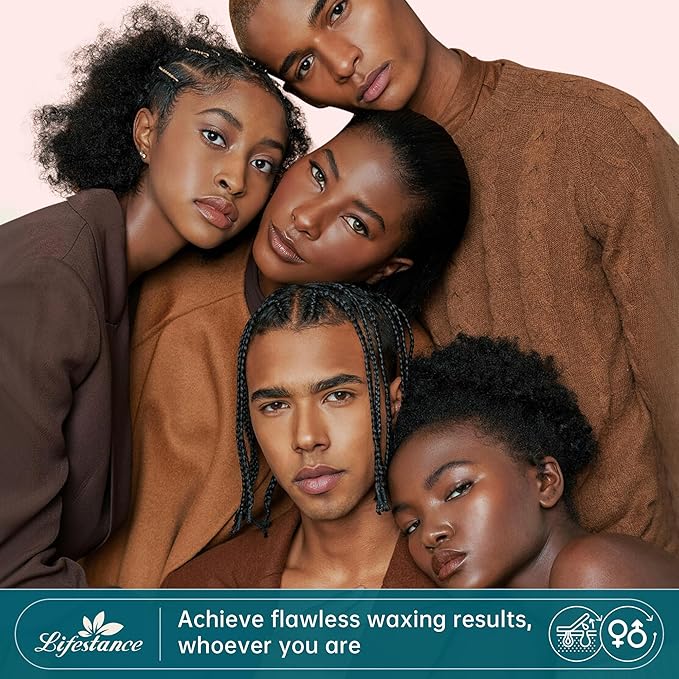 Lifestance Hard Wax Beads, 1lb Strawberry Red for Coarse Hair Removal, Painless Bikini and Body Waxing for Fine Hair - Wax Warmers at Home for Women and Men