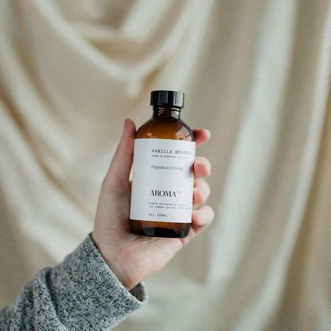 AromaTech Vanilla Bourbon Aroma Essential Oil Blend: Luxury Hotel Inspired Aromatherapy with Vanilla Bean, Bourbon & Oak Barrel for Ultrasonic Diffusers & Nebulizers - 4 fl oz, 120 mL