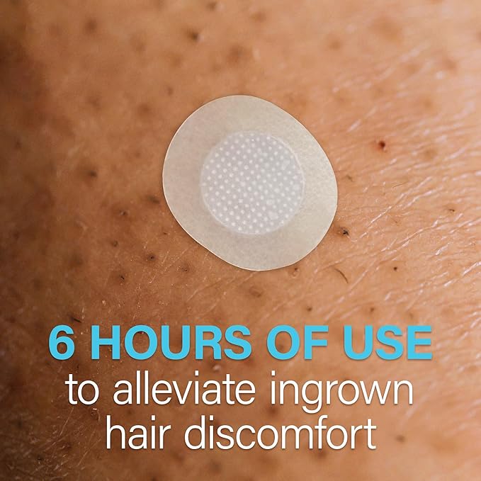 Ingrown Hair Patch With Microdart: Ingrown Hair Treatment - Fast and Effectively Clean Up Ingrown Hair Bumps for Facial, Beard, Armpits, Bikini Area for Men and Women - 9 Pack