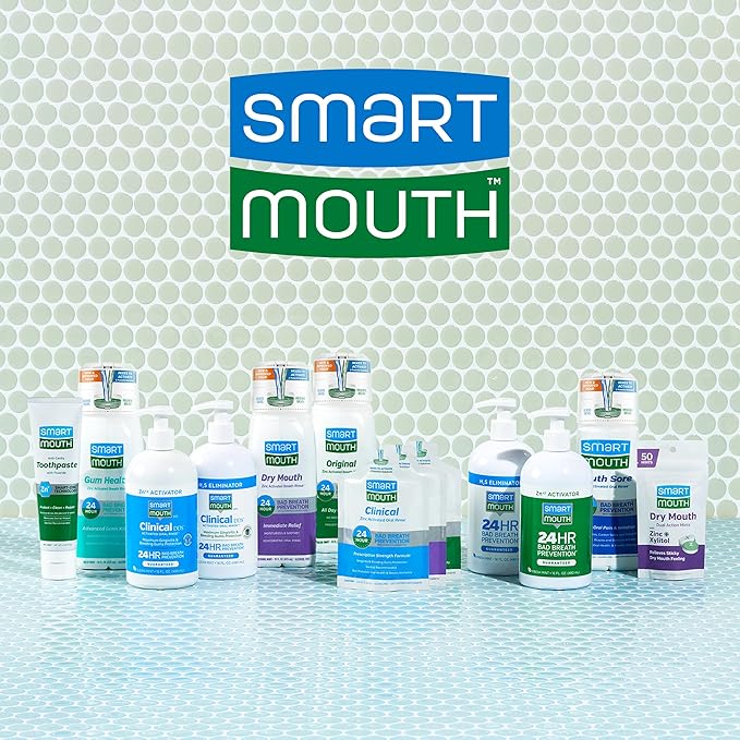 SmartMouth Original Activated Mouthwash - Adult Mouthwash for Fresh Breath - Oral Rinse for 24-Hour Bad Breath Relief with Twice Daily Use - Fresh Mint Flavor, 16 fl oz (2 Pack)