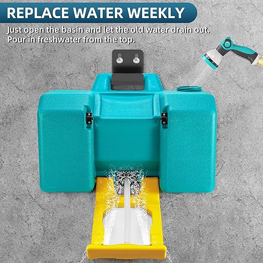 8 Gallon Portable Eye Wash Station, OSHA-Approved Wall Mount Emergency Eyewash Station, 13-Min Continuous Rinse Eye Washing Station with Dual Spray, Ansi Certified First Aid Eye Wash Units