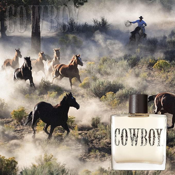 Cowboy Cologne for Men by Tru Western, 3.4 fl oz, Rugged Woodsy Fragrance, Fresh Moss, Juniper, Sage, Mahogany Woods, Long Lasting, Woody, Spicy, Earthy Masculine Scent