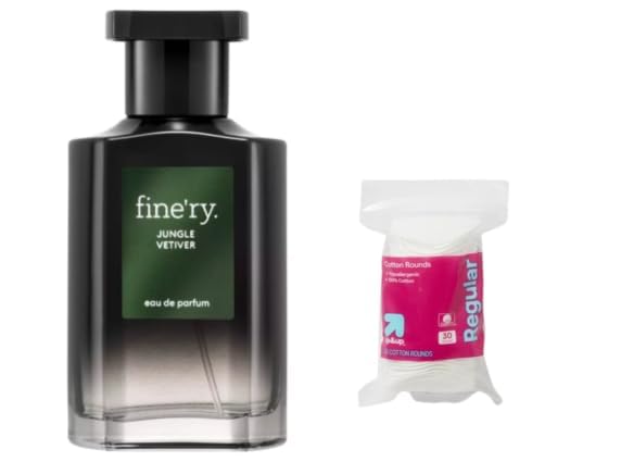 Finery JUNGLE VETIVER Men's Eau De Parfum | Men's Eau De Cologne, 2 fl oz | With Makeup Remover Pads Gift
