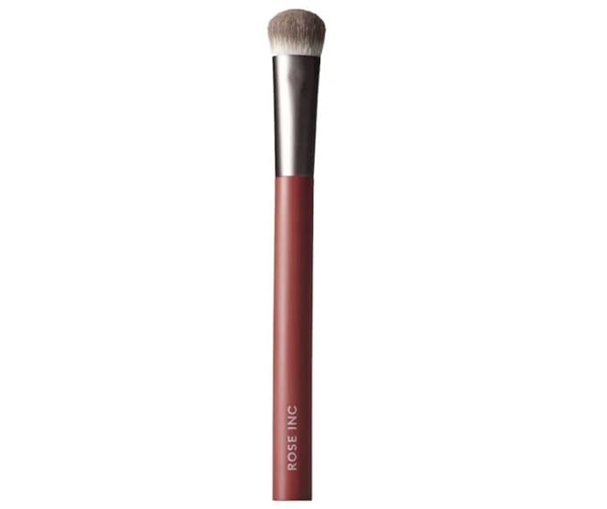 MAKEUP BRUSH Rose Inc Angled Kabuki foundation brush for liquid makeup| Seamless Blending & Control (Concealer Brush)