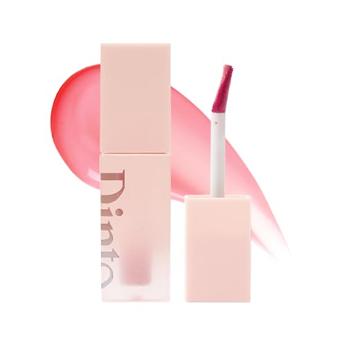 DINTO Blur-Jelly Plumping Lip Tint - Tinted Lip Plumpimg Gel Gloss, Long-Lasting, Moisturizing, Volumizing & Hydrating, Vegan & Cruelty-Free, K beauty (7 colors) (771 Pink Gelée, 0.11 fl.oz.)