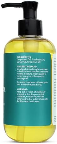 Pure Body Naturals Anti Cellulite Massage Oil, 8 fl oz | 100% Natural Cellulite Remover for Legs and Thighs | Chemical Free Firming Body Massage Oil for Women, Tightens Skin and Reduces Stretch Marks