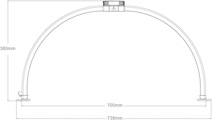 Qiilu Adjustable Nail Lamp with Brightness & Color Temperature Control, Portable Manicure Light for LED Table Lamp for Nails & Lashes