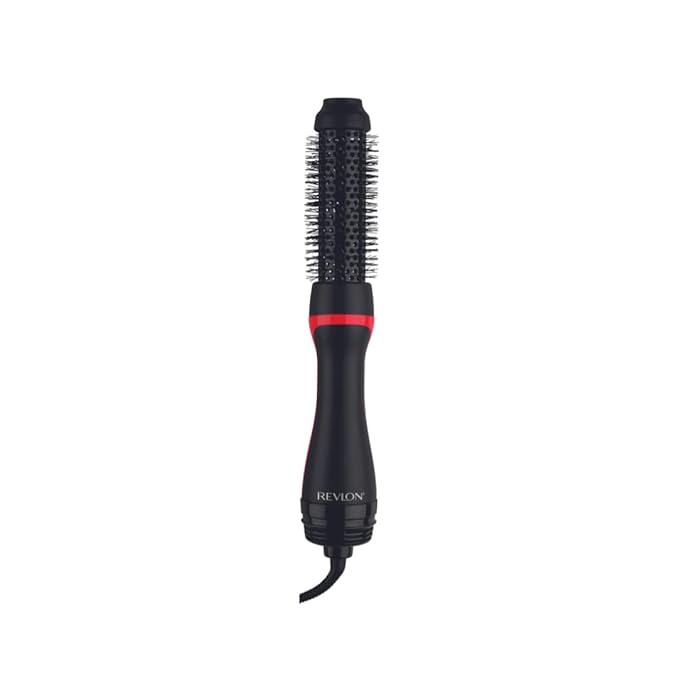 REVLON One-Step Root Booster Round Blow Dryer Brush and Hair Styler - Revive Styles, Boost Roots, and Add Volume to hair with this Hot Air Brush, 1 ½ inch Barrel (Black)