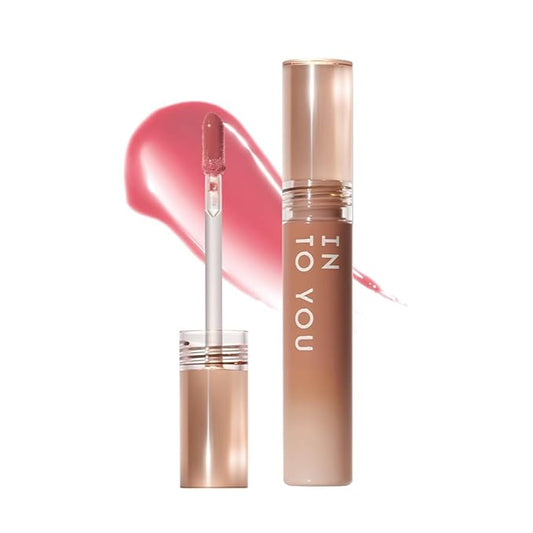 INTO YOU Lip Stain Long Lasting, Lip Gloss, Lip Tint, Lip Plumper Gloss, Glitter Lip Gloss, Liquid Lipstick, Vivid Color, Smudge-Proof, Lightweight, Naturally Moisturizing, Lip Oil For Dry Lips (G02)