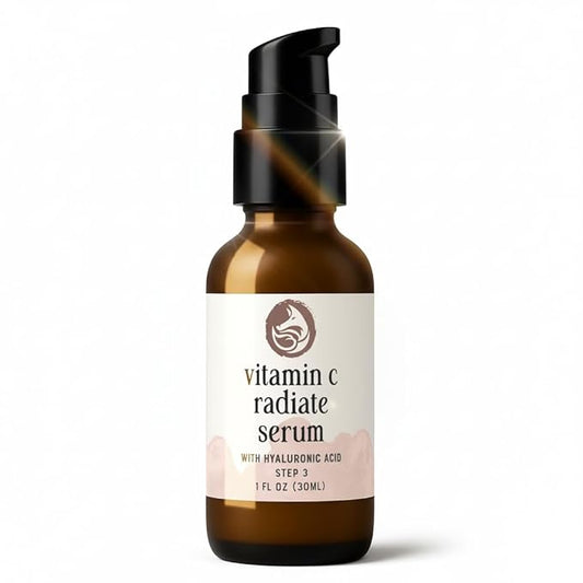 Foxbrim Naturals Vitamin C Face Serum 1oz – Stable Formula with Botanical Hyaluronic & Organic Jojoba for Dark Spots, Radiance, Hydration & Even Tone – Vegan Clean Beauty for Sensitive Skin, USA-Made