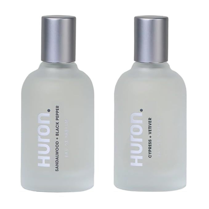 Huron Men’s Cologne 2-Pack – Sandalwood + Amber & Cypress + Vetiver | Premium Eau de Parfum Duo