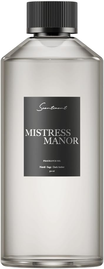 Scentiment - Mistress Manor Hotel Diffuser Oil | Aromatherapy Home Fragrance | Luxurious Scent with Notes of Neroli, Sage, Dark Amber, 500 ml