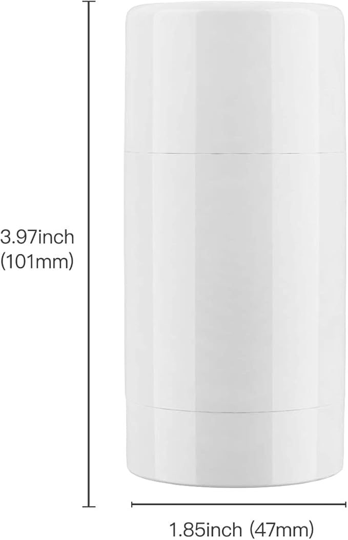 Tekson 2.5oz Empty Refillable Deodorant Containers, 3PCS Twist-UP Containers Tubes, Empty Balm Travel for Lotion Stick(White)