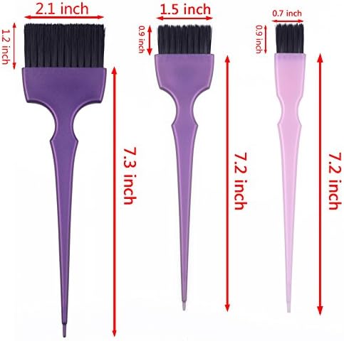 PERFEHAIR Hair Dye Coloring Brushes Kit Color Applicator Tint Brush-6 Pieces