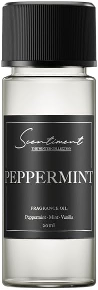 Scentiment - Peppermint Winter Collection Diffuser Oils | Aromatherapy Home Fragrance | Luxurious Scent with Notes of Peppermint, Mint, Vanilla, 50ml