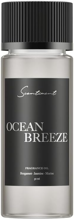 Scentiment Diffuser Oil - Ocean Breeze | Inspired by Five Star Hotels' Lobby Scent | Luxurious Scent with Notes of Bergamot, Lemon, Jasmine with Marine & Amber (50ml)