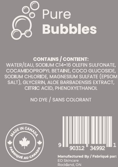 Luxury Unscented Foaming Bath - Natural Fragrance-Free Bubble Bath with Aloe Vera and Epsom Salt - Pure Bubbles Scent (Unscented), 33.8 fl oz / 1L