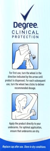 Degree Clinical Protection Antiperspirant Deodorant 72-Hour Sweat & Odor Protection Shower Clean Antiperspirant for Women 1.7 oz