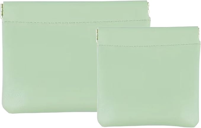 2 PCS Small Makeup Bag for Purse, mini Coin Purse for Women Lipstick Cosmetic Accessories Organizer, Mini Portable Cosmetic Bags, small Travel Kit Storage Pouch (1 Medium, 1 small), LQB-BC