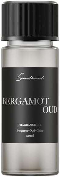 Scentiment Diffuser Oil - Bergamot Oud | Aromatherapy Home Fragrance | Luxurious Scent with Notes of Orange, Bergamot, Oud (20ml)