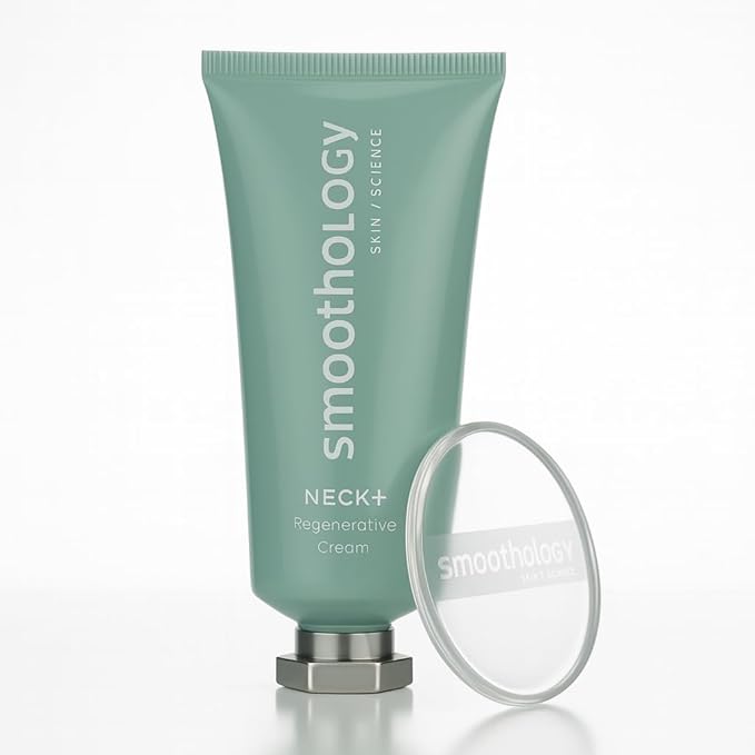 NECK+ Regenerative Cream, Collagen Boosting Neck Cream, Firms,Tightens, Lifts, with Peptides & Growth Factor Complex, Gentle, Clinically Tested, 0.5 fl oz (Travel Size + Applicator Bundle)